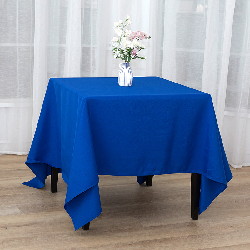 Quadratum Polyester solidum color nuptialem convivium in mensuram tablecloths