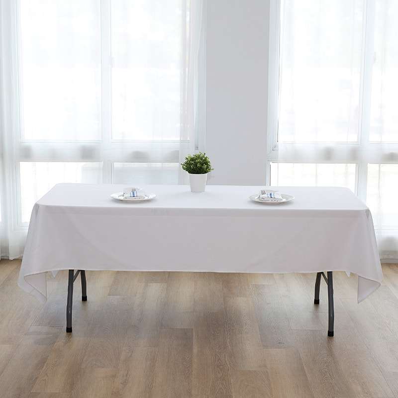60x102 '' '217GSM Polyester solidum color Nuptialis convivium in tablecloth