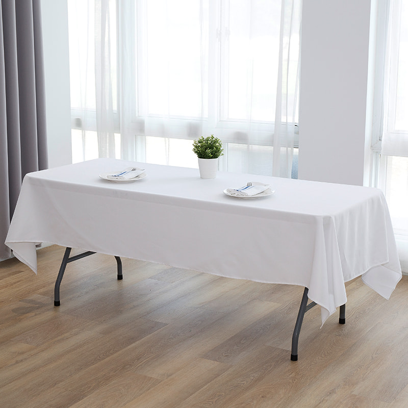 60x102 '' '217GSM Polyester solidum color Nuptialis convivium in tablecloth