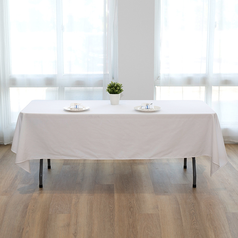 60x102 '' Polyester solidum color nuptias conviviamentum in mensuram