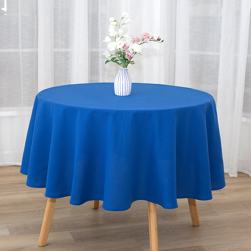 Rotundus 217GSM Polyester Yarn solidum color Nuptialis convivium in Tabecloths