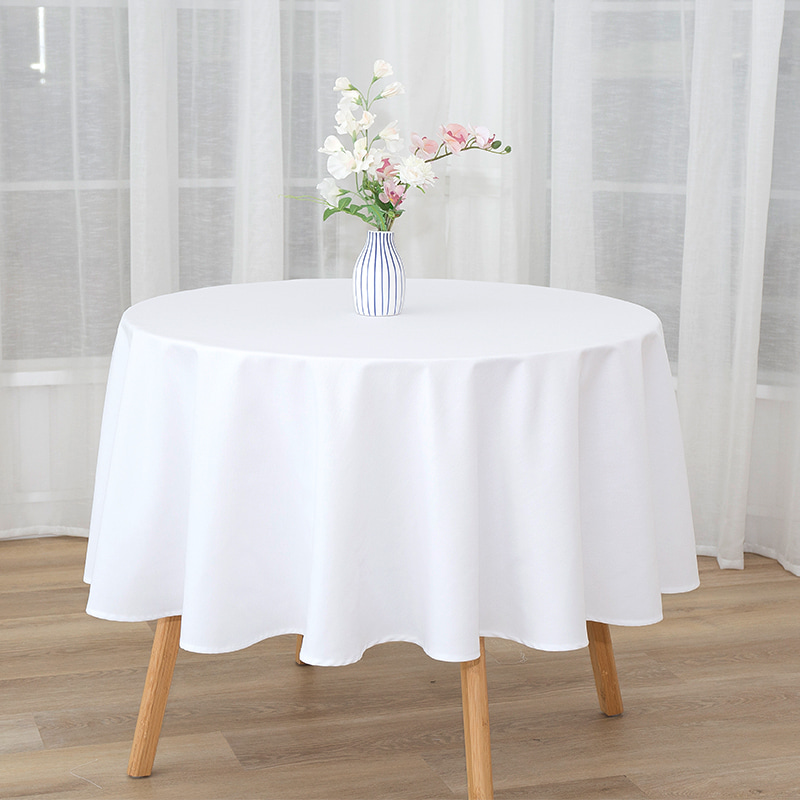 Rotundus 217GSM Polyester Yarn solidum color Nuptialis convivium in Tabecloths