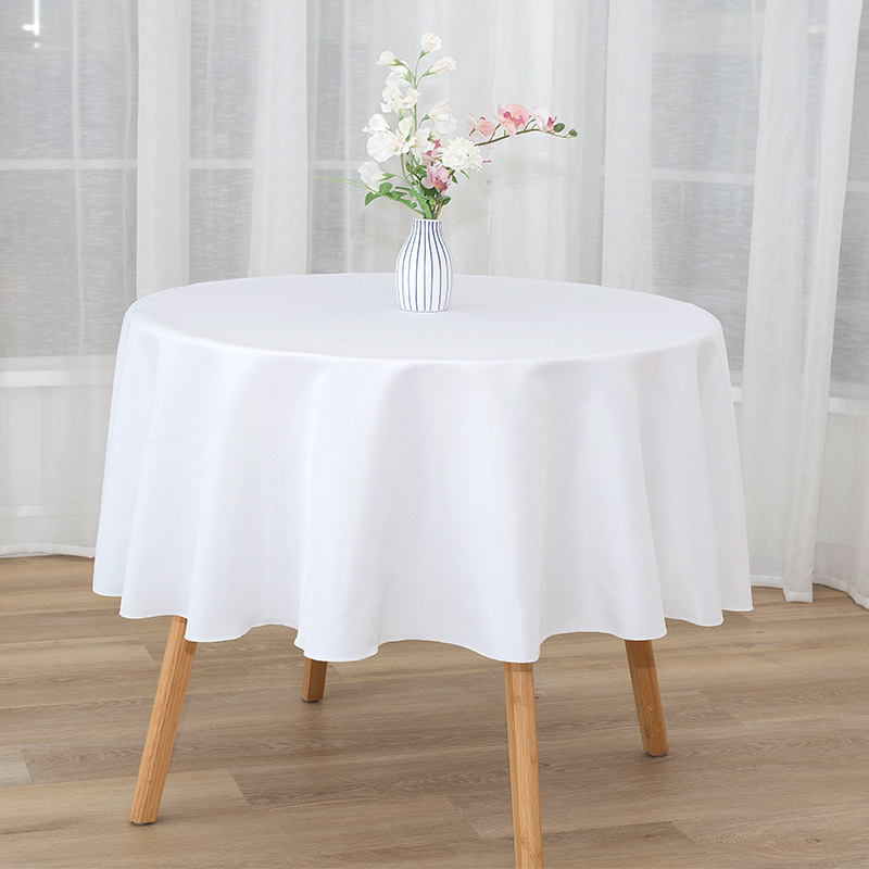 Rounder Suspendisse Polyester solidum color Nuptialis convivium Tabecloths