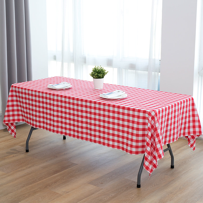 60x102 '' picnic partium rectangulum plaid texta tablecloths