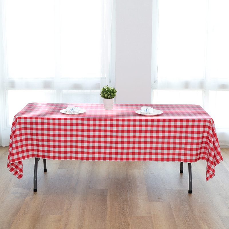 60x102 '' picnic partium rectangulum plaid texta tablecloths