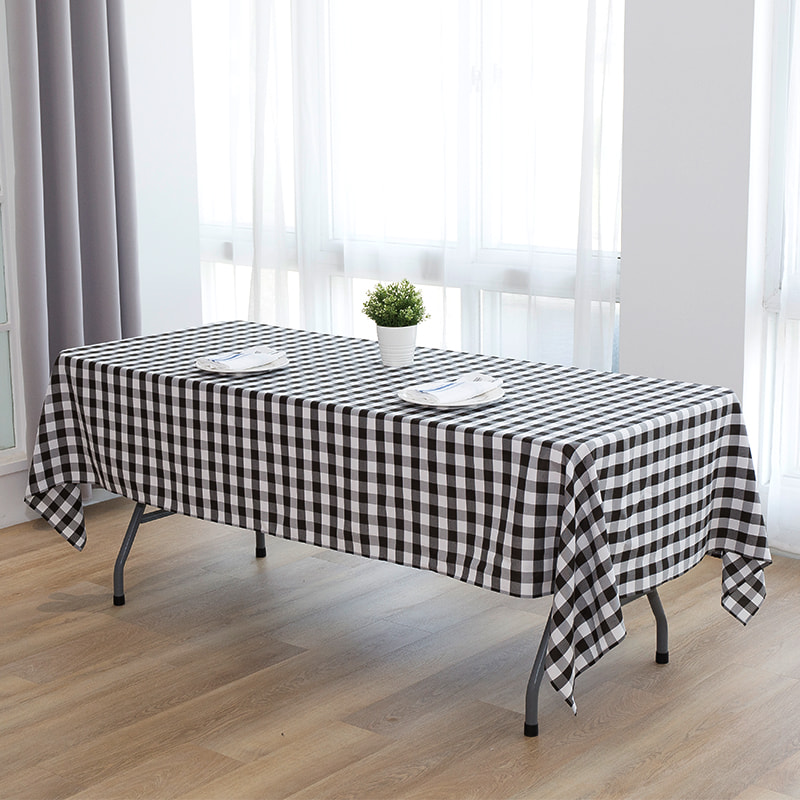 60x102 '' picnic partium rectangulum plaid texta tablecloths