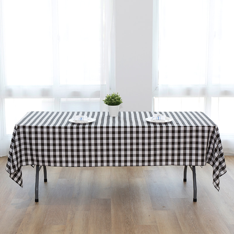 60x102 '' picnic partium rectangulum plaid texta tablecloths
