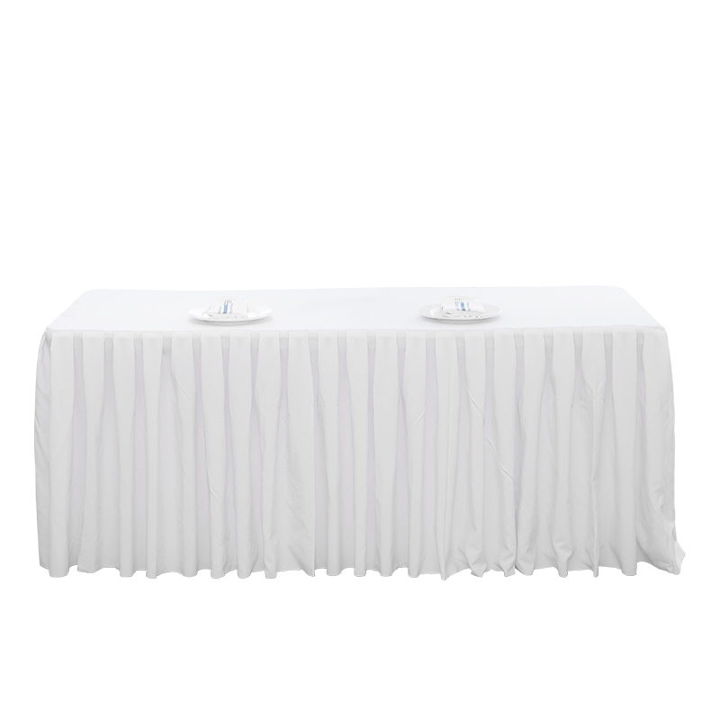 CC P. de gravibus weft yarn solidum color ruffled table oram
