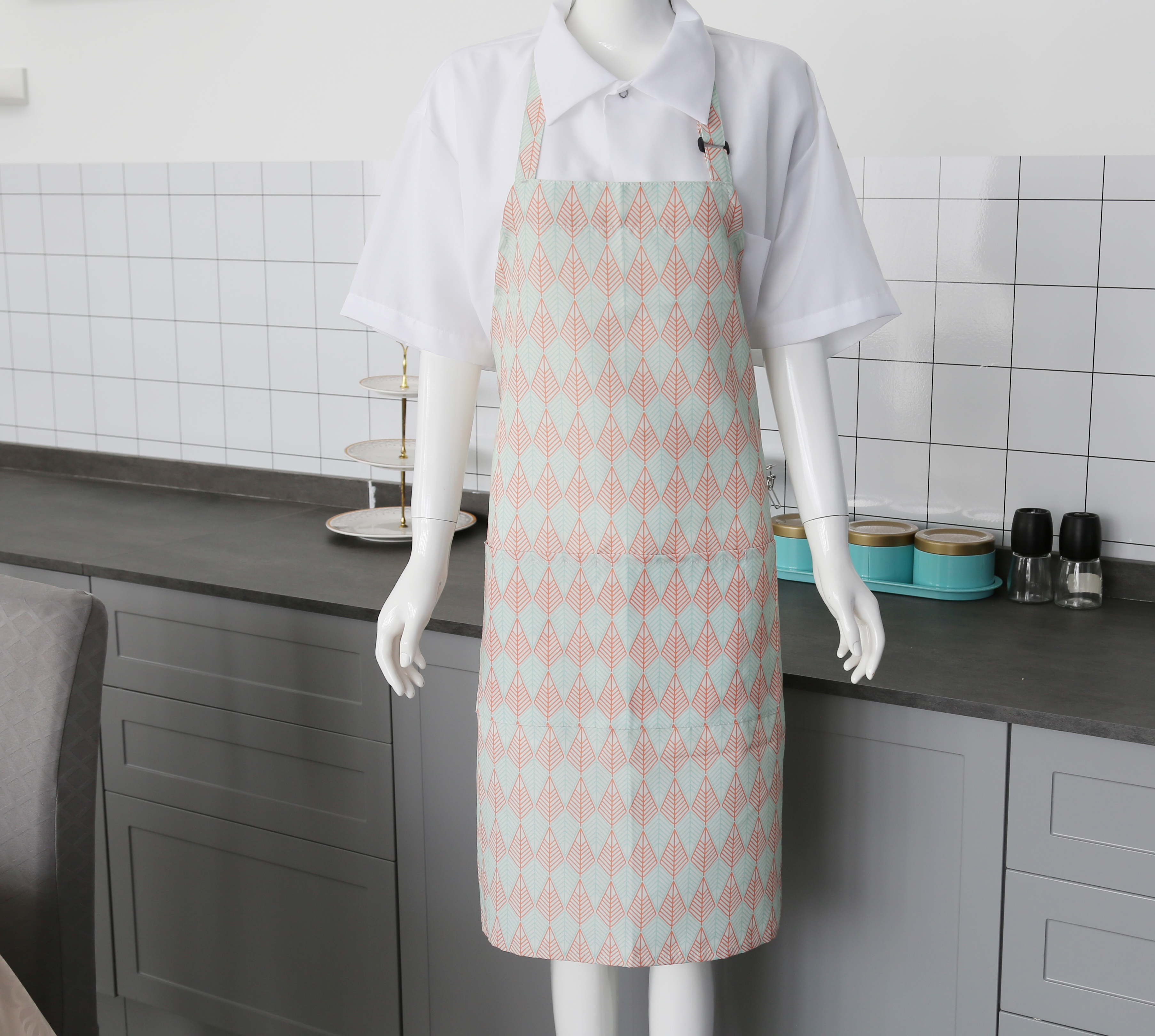 Folium typis APRON cum Pockets et Novifacta button