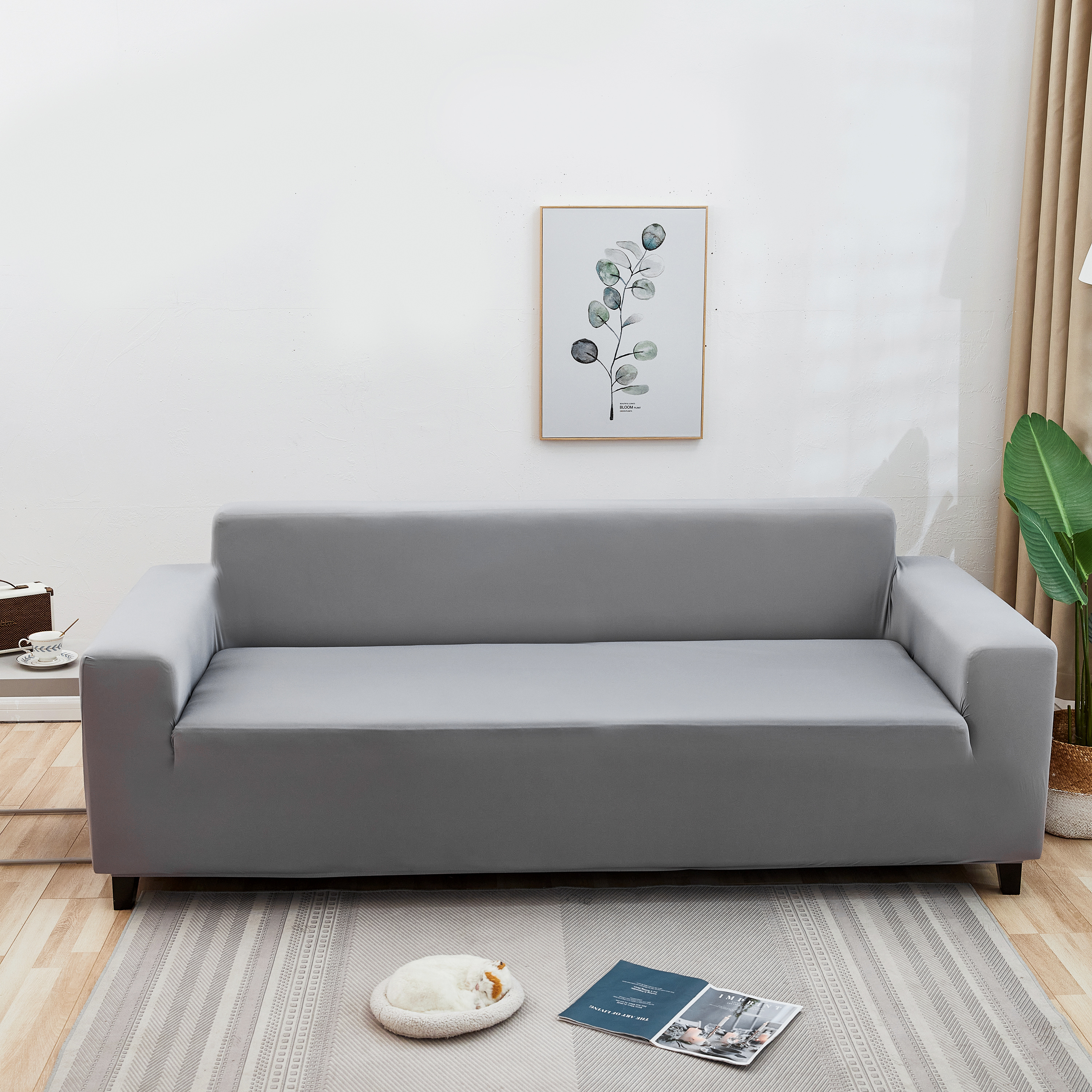 Microfiber polyester groy elastica lectus