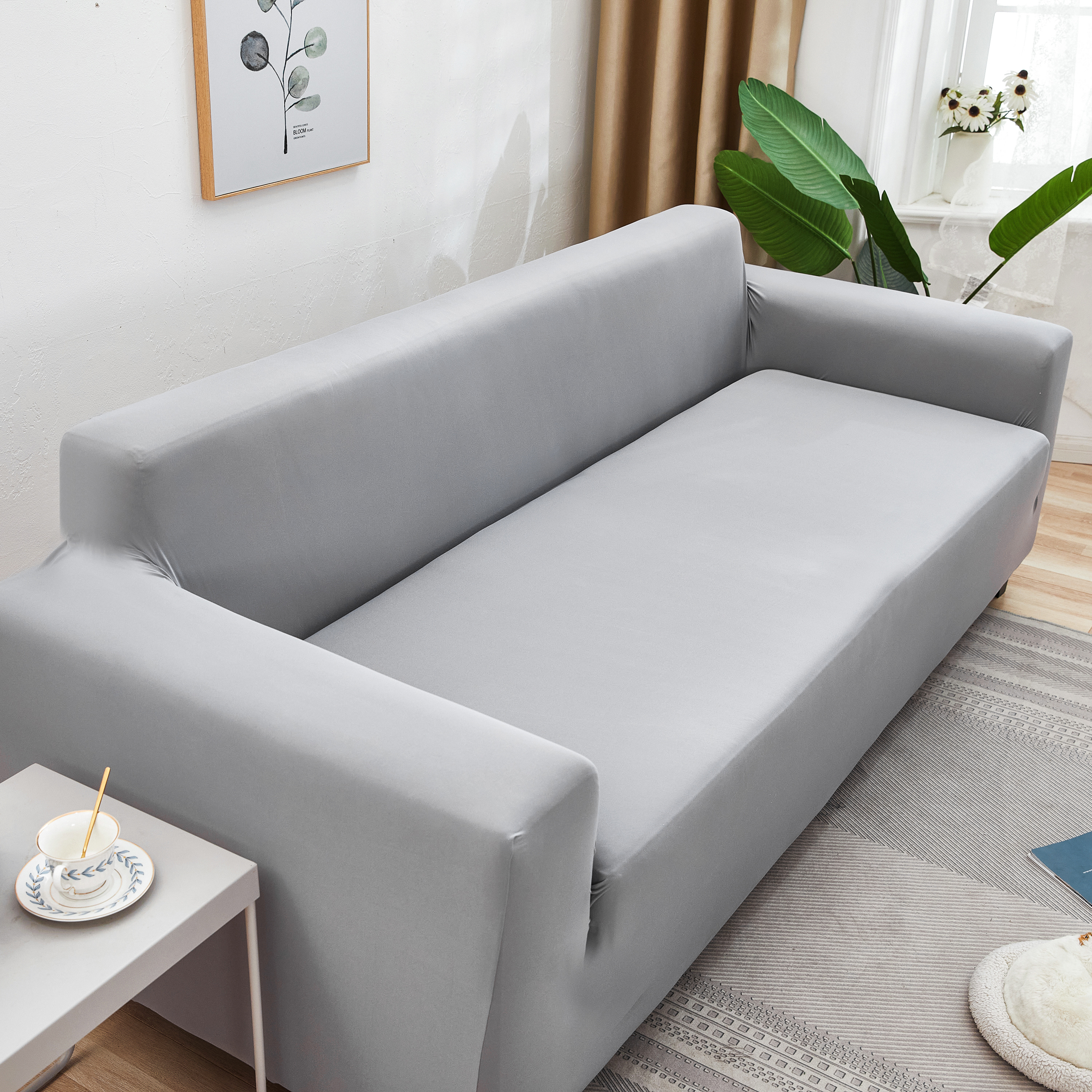 Microfiber polyester groy elastica lectus
