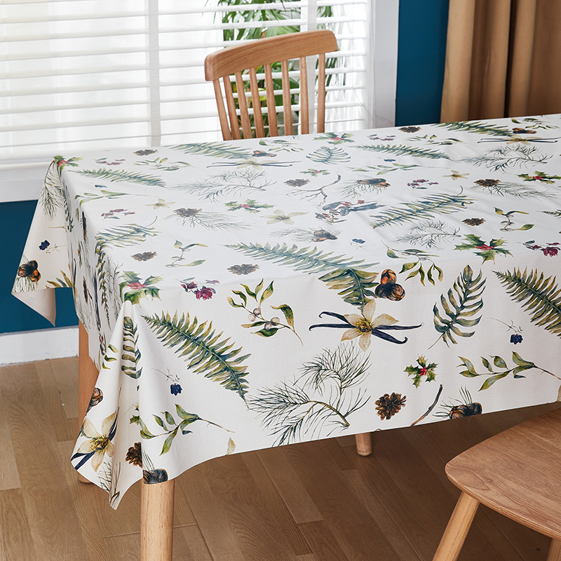 Pinus exemplar IMPERVIUS et oleum-probationem PVC Tableoth ad Christmas